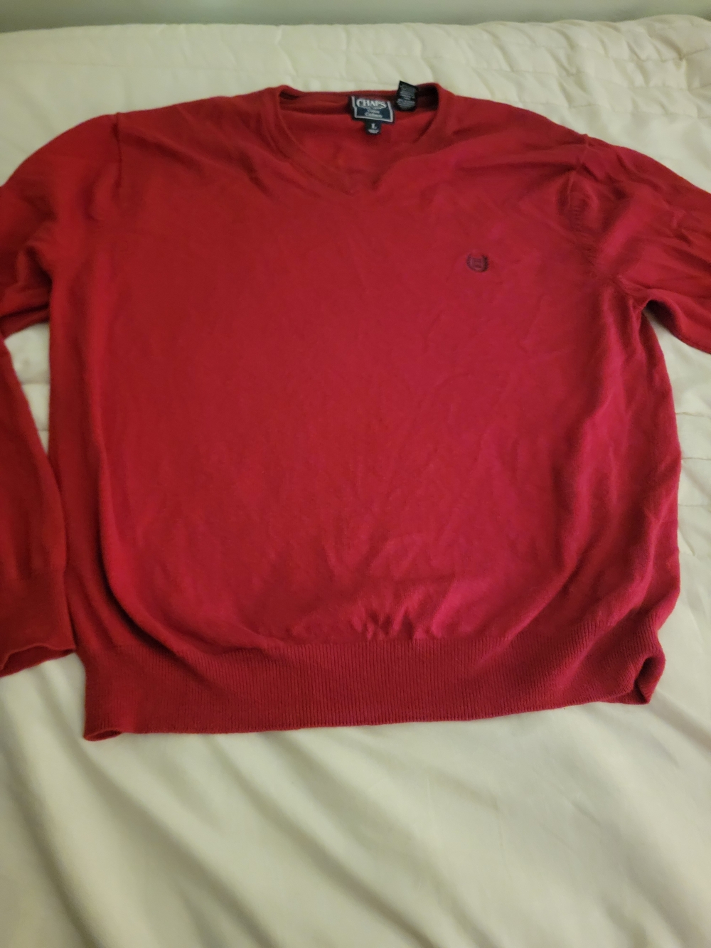 Chaps Men's Red Crewneck Sweater